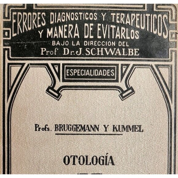 Diagnostic Errors Ear Otology 1925 1st Edition Spain Import Medical Book E40 - Picture 1 of 6